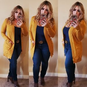 Yellow Cardigan ( Mustard)